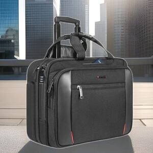 NWT! EMPSIGN Rolling Briefcase Laptop Bag,17.3" Computer bag with wheels RFID